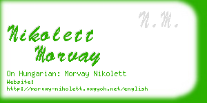 nikolett morvay business card